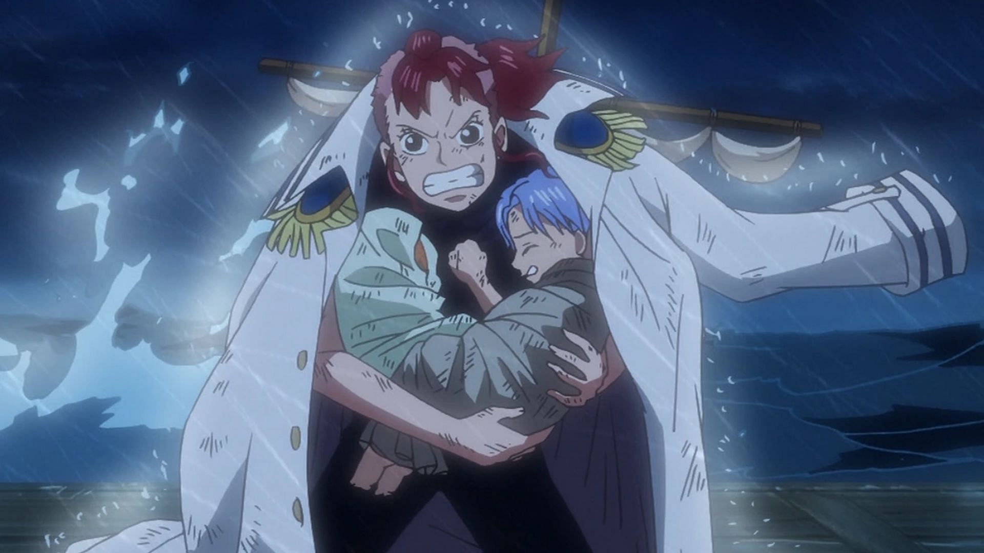 Bell-mère saving Nami and Nojiko (Image via Toei Animation)